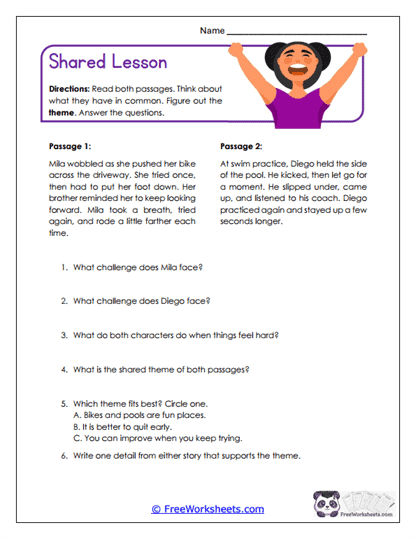 Shared Lesson Worksheet