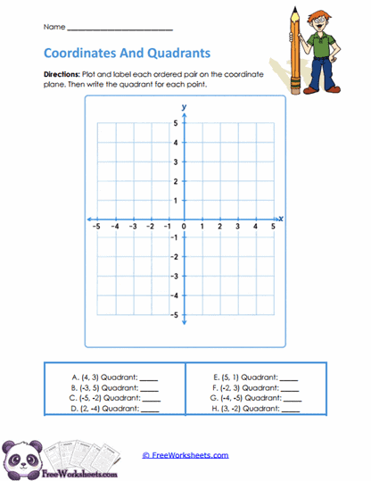 Quadrant Plotting Worksheet