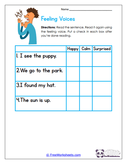 Feeling Voices Worksheet