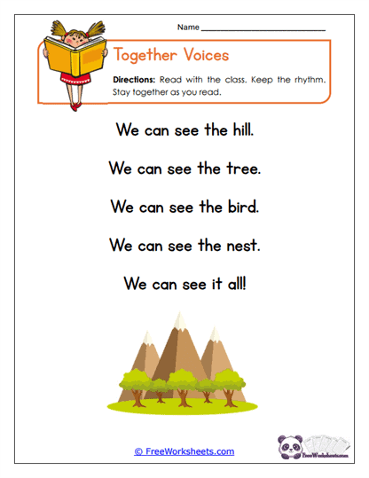 Together Voices Worksheet
