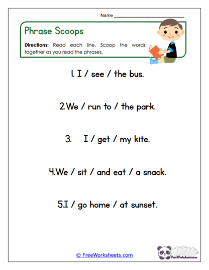 Phrase Scoops Worksheet