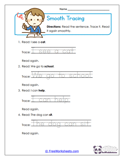Smooth Tracing Worksheet