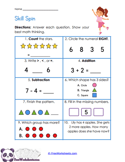 Skill Sampler Worksheet