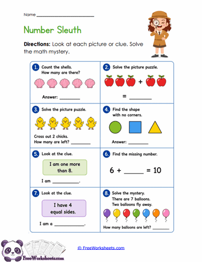 Number Sleuth Worksheet