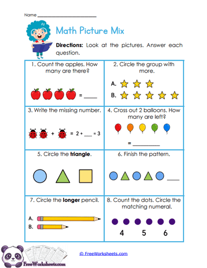 Math Medley Worksheet