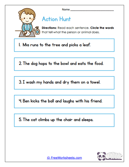 Action Hunt Worksheet