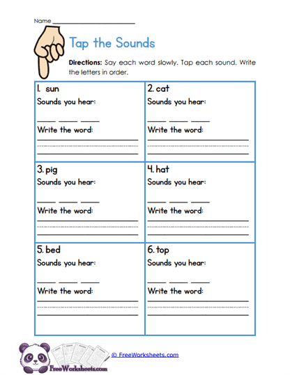 Sound Tapping Worksheet