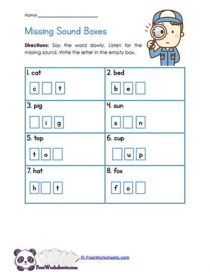 Missing Letters Worksheet