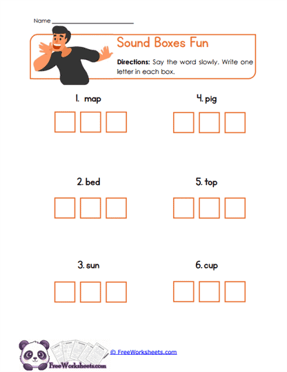 Sound Boxes Worksheet