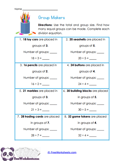Group Count Worksheet