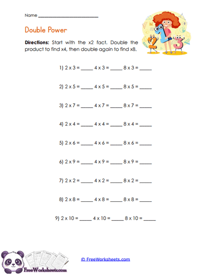 Doubling Ladder Worksheet