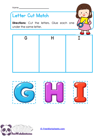 Letter Cut Match Worksheet