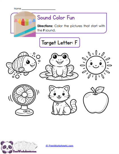 Sound Color Fun Worksheet