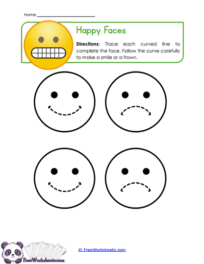 Face Curves Worksheet