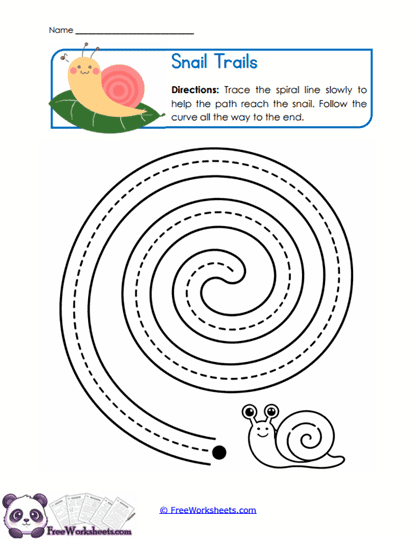 Spiral Trails Worksheet