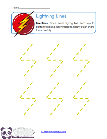 Lightning Traces Worksheet