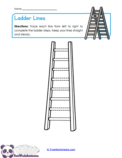 Ladder Tracing Worksheet