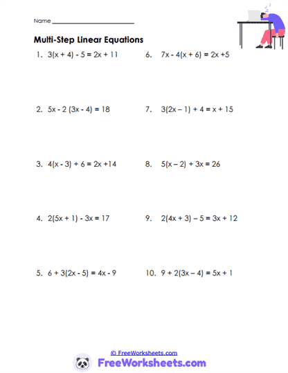 Equation Expansion Worksheet