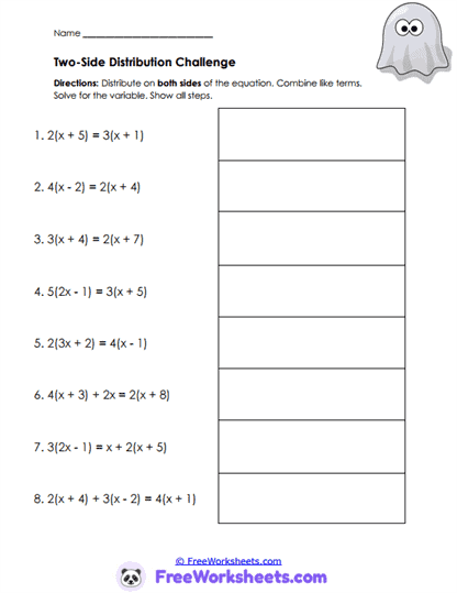 Distribution Challenge Worksheet