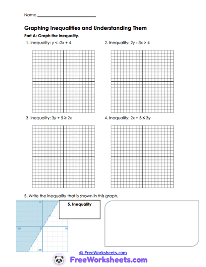 Graph Regions Worksheet