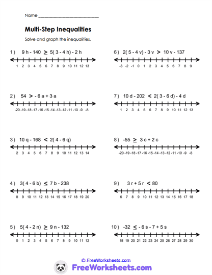 Multi-Step Solving Worksheet