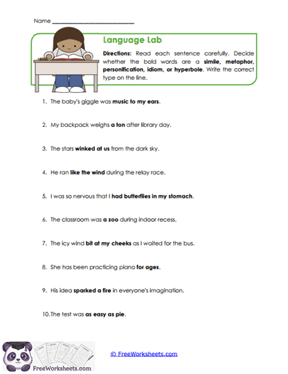 Language Lab Worksheet