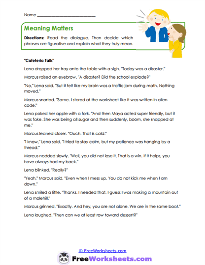 Clue Countdown Worksheet