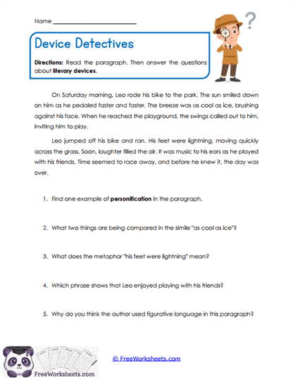 Device Detectives Worksheet