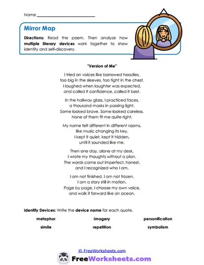 Symbol Signals Worksheet