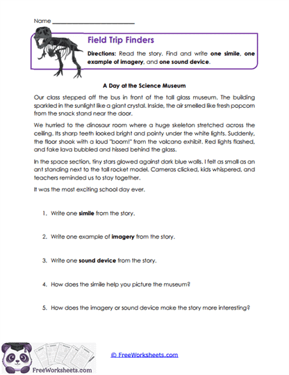 Museum Clues Worksheet
