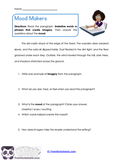 Mood Makers Worksheet