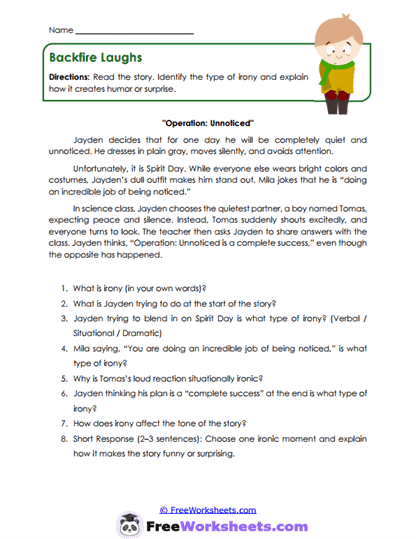 Meaning Matters Worksheet