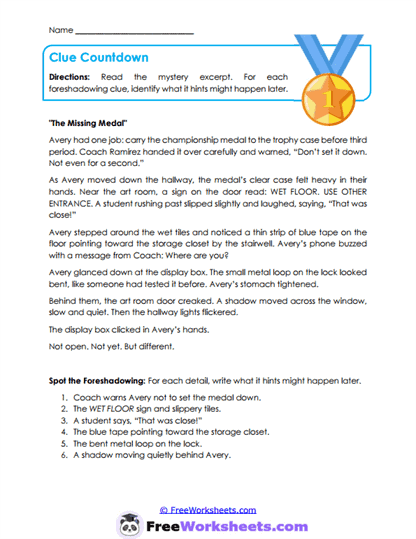 Craft Spotlight Worksheet