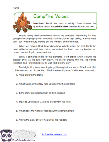 Campfire Voices Worksheet