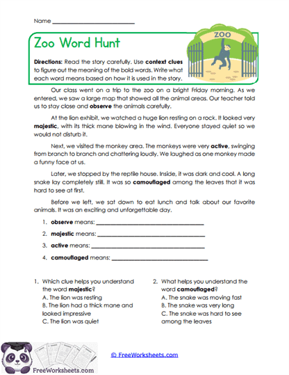 Grade 4 Literary Texts Worksheet Collection