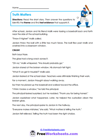 Truth Matters Worksheet