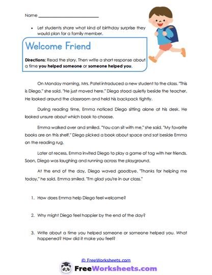 Kindness Connections Worksheet