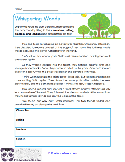 Whispering Woods Worksheet
