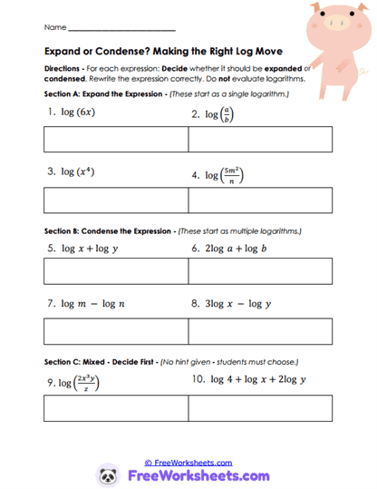 Expand Decide Worksheet