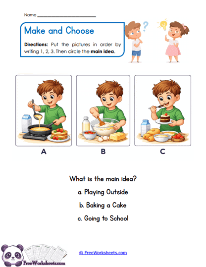 Make and Choose Worksheet