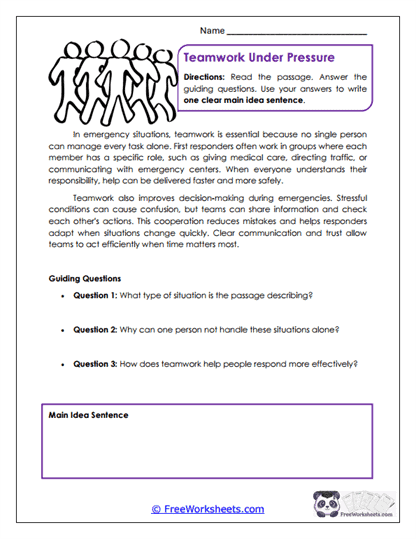 Creative Coding Core Worksheet