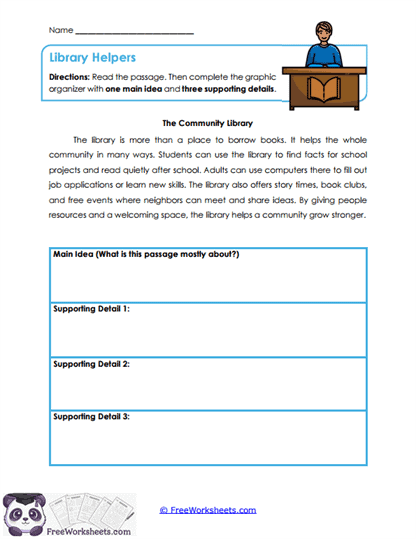 Library Helpers Worksheet