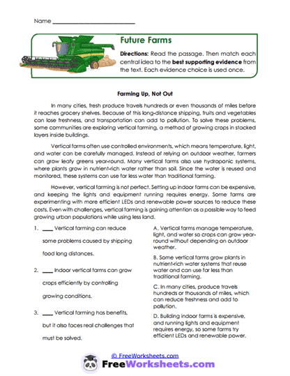 Future Farms Worksheet