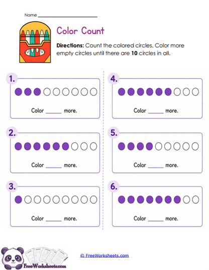Circle Fill Worksheet