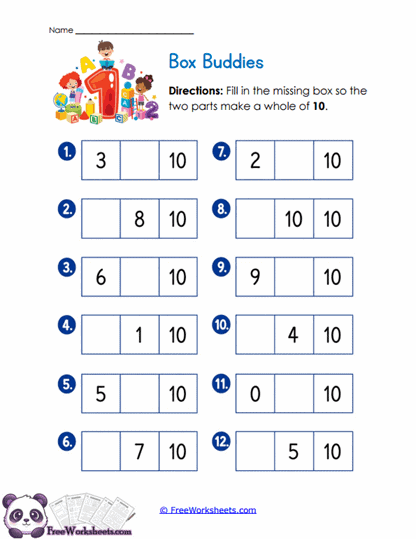 Box Buddies Worksheet