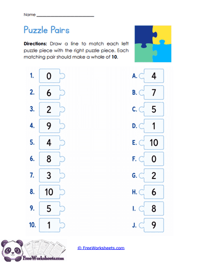 Puzzle Partners Worksheet