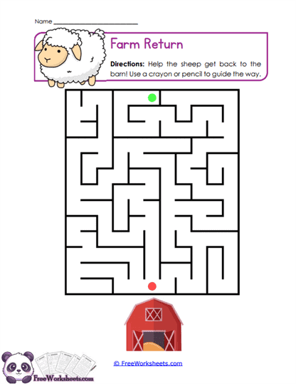 Barn Journey Worksheet