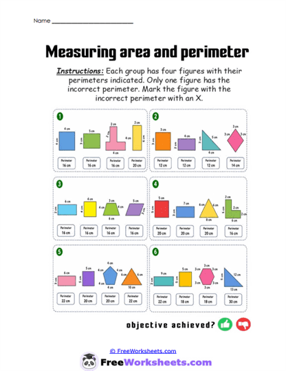 Perimeter Checkup Worksheet