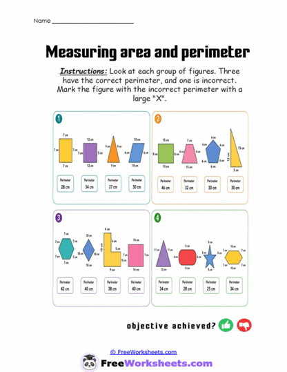 Perimeter Challenge Worksheet