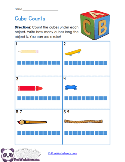 Cube Lengths Worksheet